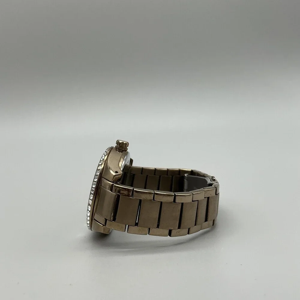Fossil Riley BQ3040 Womens Watch 40mm Red Dial Gold Tone New Battery 6.5